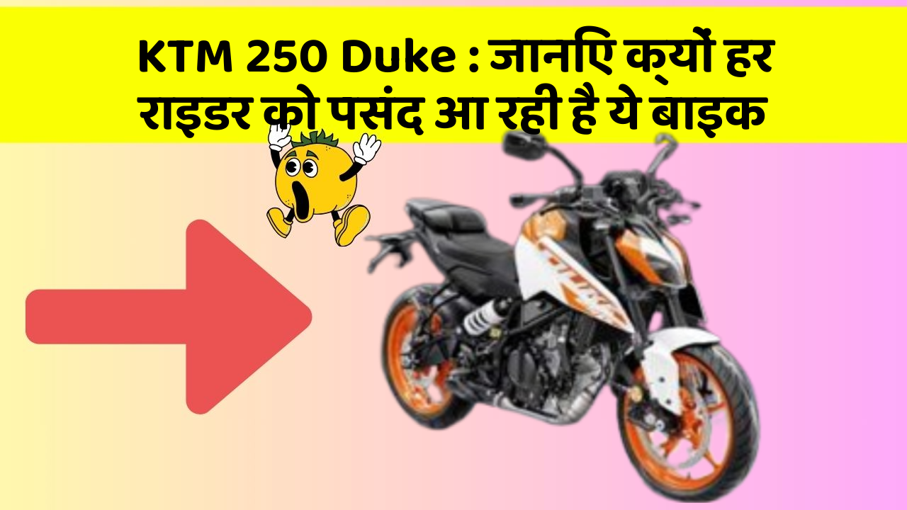 KTM 250 Duke : जानिए क्यों हर राइडर को पसंद आ रही है ये बाइक